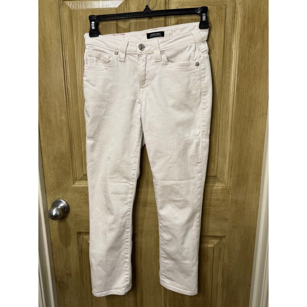 True Religion Jennie Curvy Mid Rise Super Skinny White Jeans Women's 26